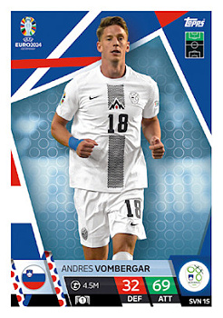 Andres Vombergar Slovenia Topps Match Attax EURO 2024 #SVN15